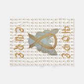Kinderkrebsbewusstsein Gold Ribbon Blanket Fleecedecke (Vorderseite (Horizontal))