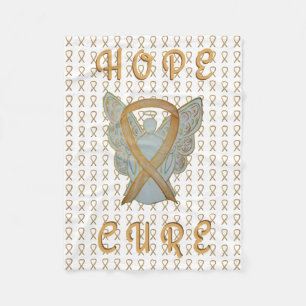 Kinderkrebsbewusstsein Gold Ribbon Blanket Fleecedecke