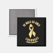 Kinderkrebsbewusstsein Gold Ribbon Magnet (Vorderseite/Rückseite)