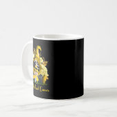 Kinderkrebsbewusstsein Goldband-Gnom Kaffeetasse (Vorderseite Links)