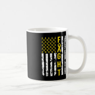 Kinderkrebsbewusstsein Kostüm Amerikanischer Kampf Kaffeetasse