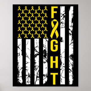 Kinderkrebsbewusstsein Kostüm Amerikanischer Kampf Poster