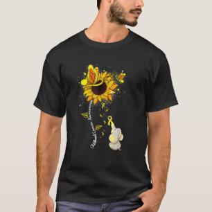 Kinderkrebsbewusstsein Sonnenblume Elefant Männer T-Shirt