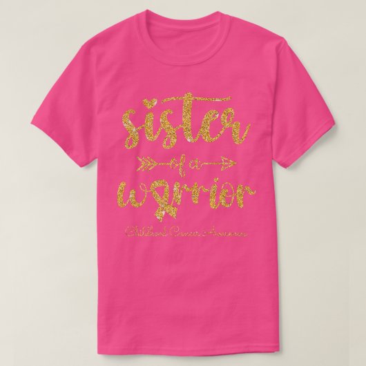 Kinderkrebserklärungsisterin eines Kriegers T-Shirt (Design vorne)