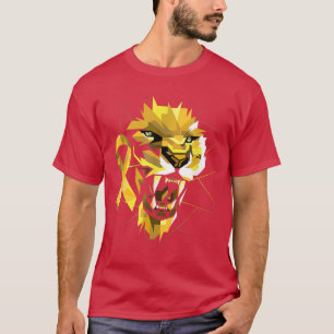 Kinderkrebserkrankung Löwe-Krieger - Goldenes Bewu T-Shirt