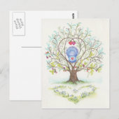 Kinderkriege in einem Baum des Herzens und der Lie Postkarte (Vorne/Hinten)