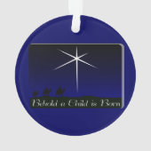 Kinderkrippe Geboren Ornament (Rückseite)