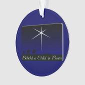 Kinderkrippe Geboren Ornament (Vorderseite)