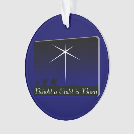 Kinderkrippe Geboren Ornament (Vorderseite)