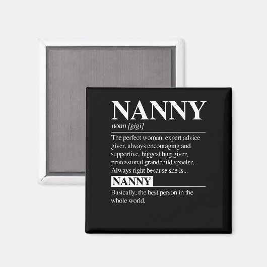 Kinderkrippe Großmutter Muttertag gibt Frauen Magnet (Vorderseite/Rückseite)