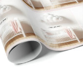 Kinderkrippe in einem Kinderzimmer mit Wolken Geschenkpapier (Rolleneckpunkt)