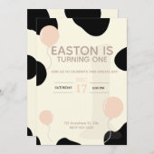 Kinderkühe Einladung zum Geburtstag (Vorne/Hinten)