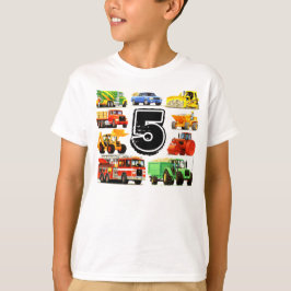 Kinderkundenspezifische Alters-Bau-LKW-5. T-Shirt