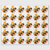 Kinderkundenspezifischer gelber Gräber Geschenkpapier (Flach)