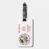 Kinderkundenspezifischer Gepäckanhänger (Rückseite vertikal)