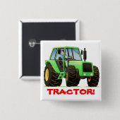 Kinderkundenspezifischer grüner Traktor Button (Vorne & Hinten)