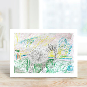 Kinderkunst Druck nach Maß Karte