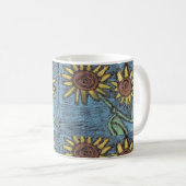 Kinderkunst für CHOC - Sonnenblumen Forever Kaffeetasse (VorderseiteRechts)
