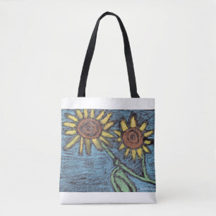 Kinderkunst für CHOC - Sonnenblumen Forever Tasche