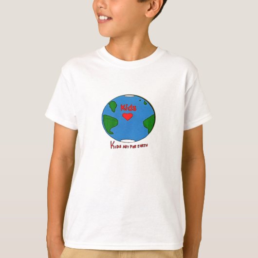 Kinderkunst für Erde T-Shirt (Vorderseite)