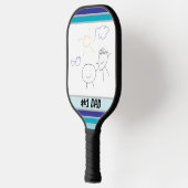 Kinderkunst für Vater Pickleball Schläger (Links)