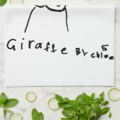 Kinderkunst-Giraffen-Geschirrtuch Geschirrtuch (Gefaltet)