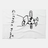 Kinderkunst-Giraffen-Geschirrtuch Geschirrtuch (Horizontal)