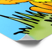 Kinderkunst Grafik-Löwe-Tierplakat Poster (Ecke)