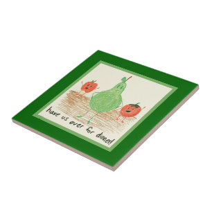 Kinderkunst, Grün Fliese