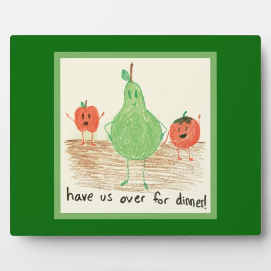 Kinderkunst, Grün Fotoplatte (Vorderseite)