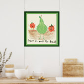Kinderkunst, Grün Poster (Küche)