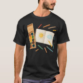 Kinderkunst Holzfarben - Sketchbuch T-Shirt (Vorderseite)