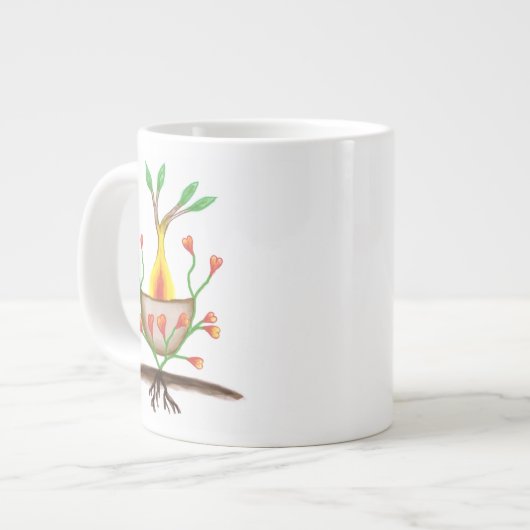 Kinderkunst Jumbo-Tasse (Vorderseite Links)