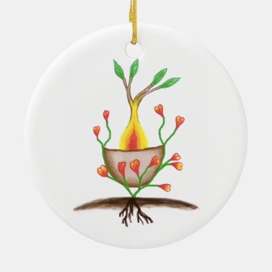 Kinderkunst Keramik Ornament (Hinten)