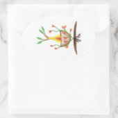 Kinderkunst Ovaler Aufkleber (Tasche)