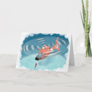 Kinderküstenwache Hubschrauber Geburtstagskarte Karte