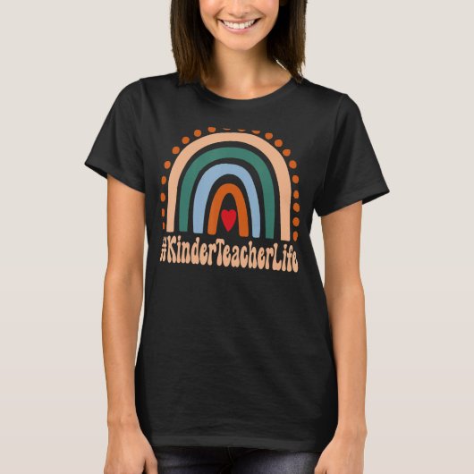 Kinderlehrer Rainbow-Aufwertungstag Hallo zurück T-Shirt (Vorderseite)