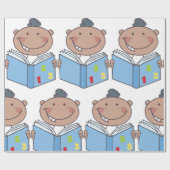 Kinderlesen eines Mathematikbuchs Geschenkpapier (Flach)