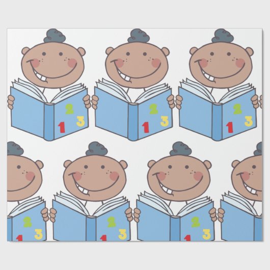 Kinderlesen eines Mathematikbuchs Geschenkpapier (Flach)