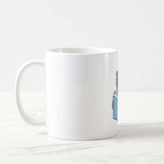 Kinderlesen eines Mathematikbuchs Kaffeetasse (Links)