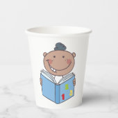 Kinderlesen eines Mathematikbuchs Pappbecher (Vorderseite)