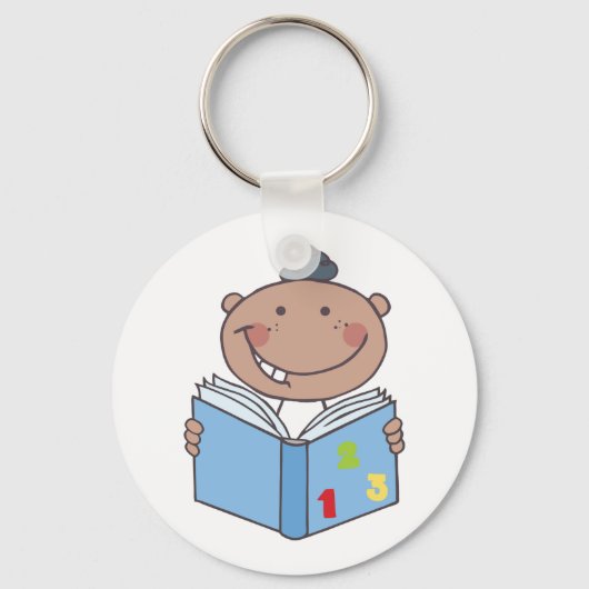 Kinderlesen eines Mathematikbuchs Schlüsselanhänger (Vorderseite)