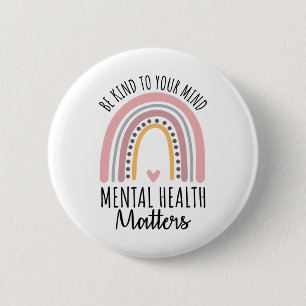 Kinderliche Gesundheitsprobleme Polka Dot Rainbow Button