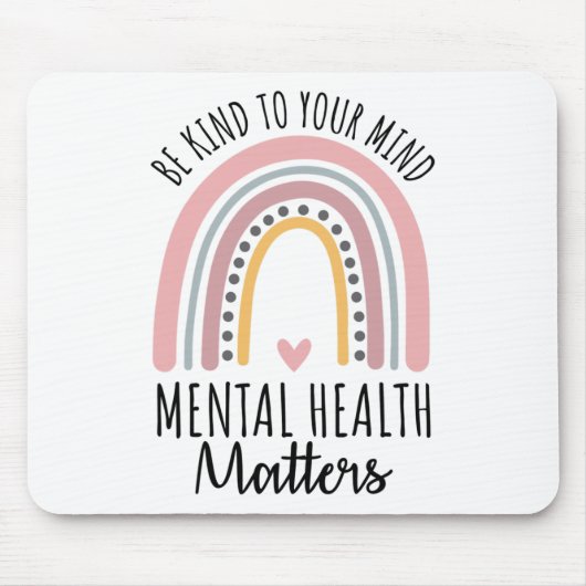 Kinderliche Gesundheitsprobleme Polka Dot Rainbow Mousepad (Vorne)
