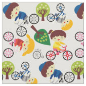 KinderLiebe fährt Gewebe rad Stoff (Nahaufnahme)