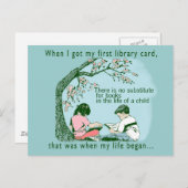 KinderLiebe zu lesen Postkarte (Vorne/Hinten)