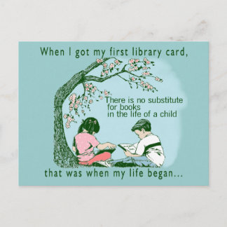 KinderLiebe zu lesen Postkarte