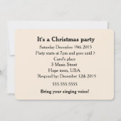 Kinderlieder mit antiker Weihnachtsmusik Einladung (Rückseite)