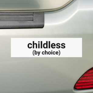 Kinderlos nach Wahl minimalistische Typografie wei Autoaufkleber