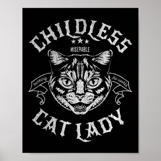 Kinderlose Cat Lady Feminist Voting Poster (Vorne)